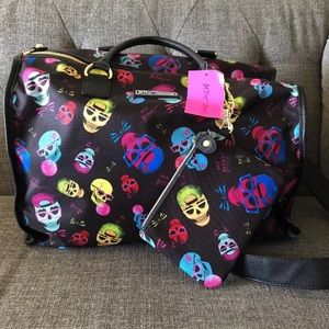 Betsey Johnson Skull Weekender Travel Bag